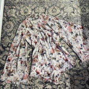 Shein Floral Print Backless Flowy Romper